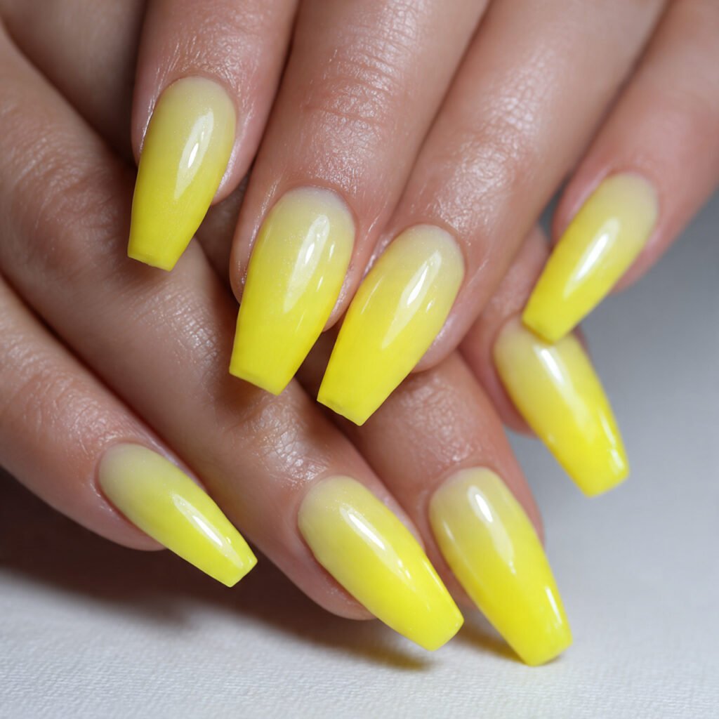 Yellow Ombre Nail Ideas