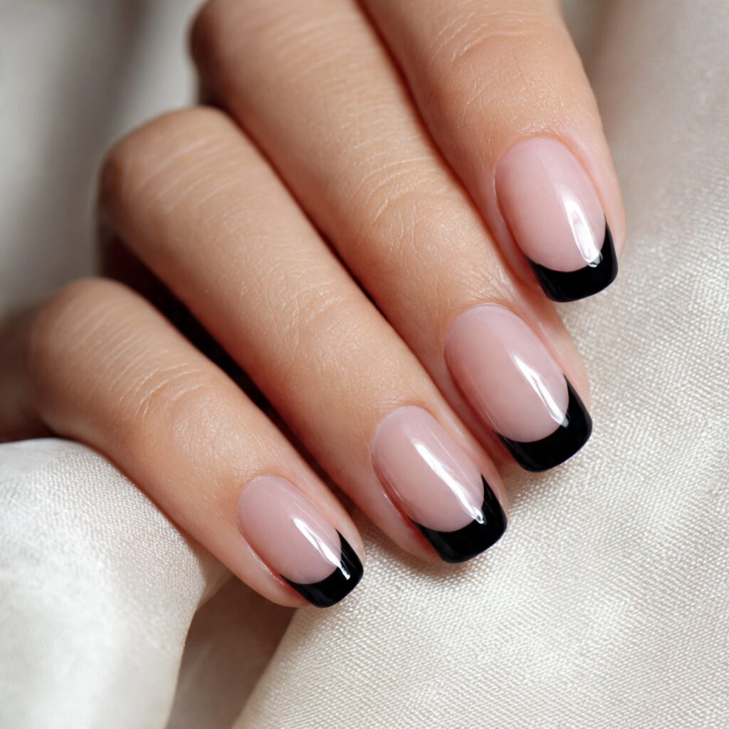 29 Best French Tip Nail Ideas That Go Way Beyond Basic White 9 Black Tip Modern French