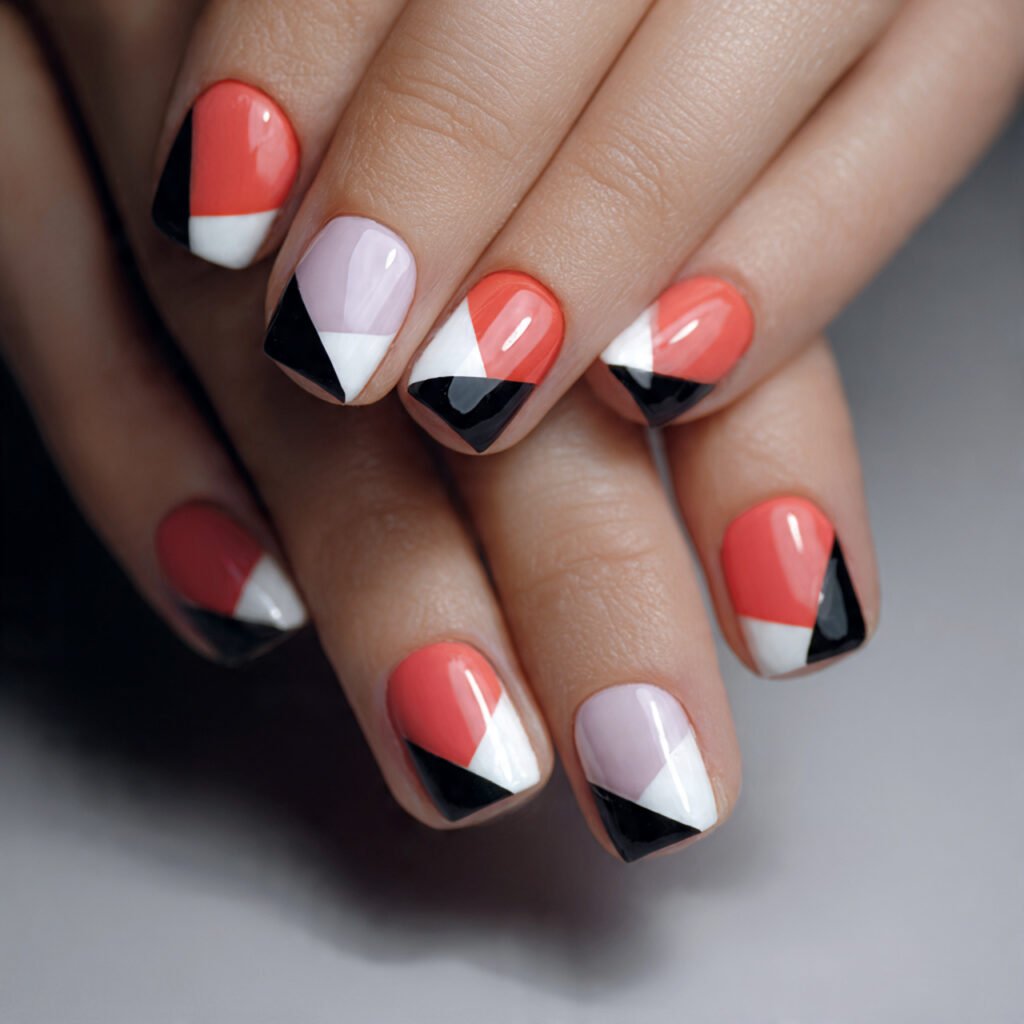 29 Fresh Summer Nails Ideas That Are Trending Right Now 9 Geometric Summer Nails Ideas