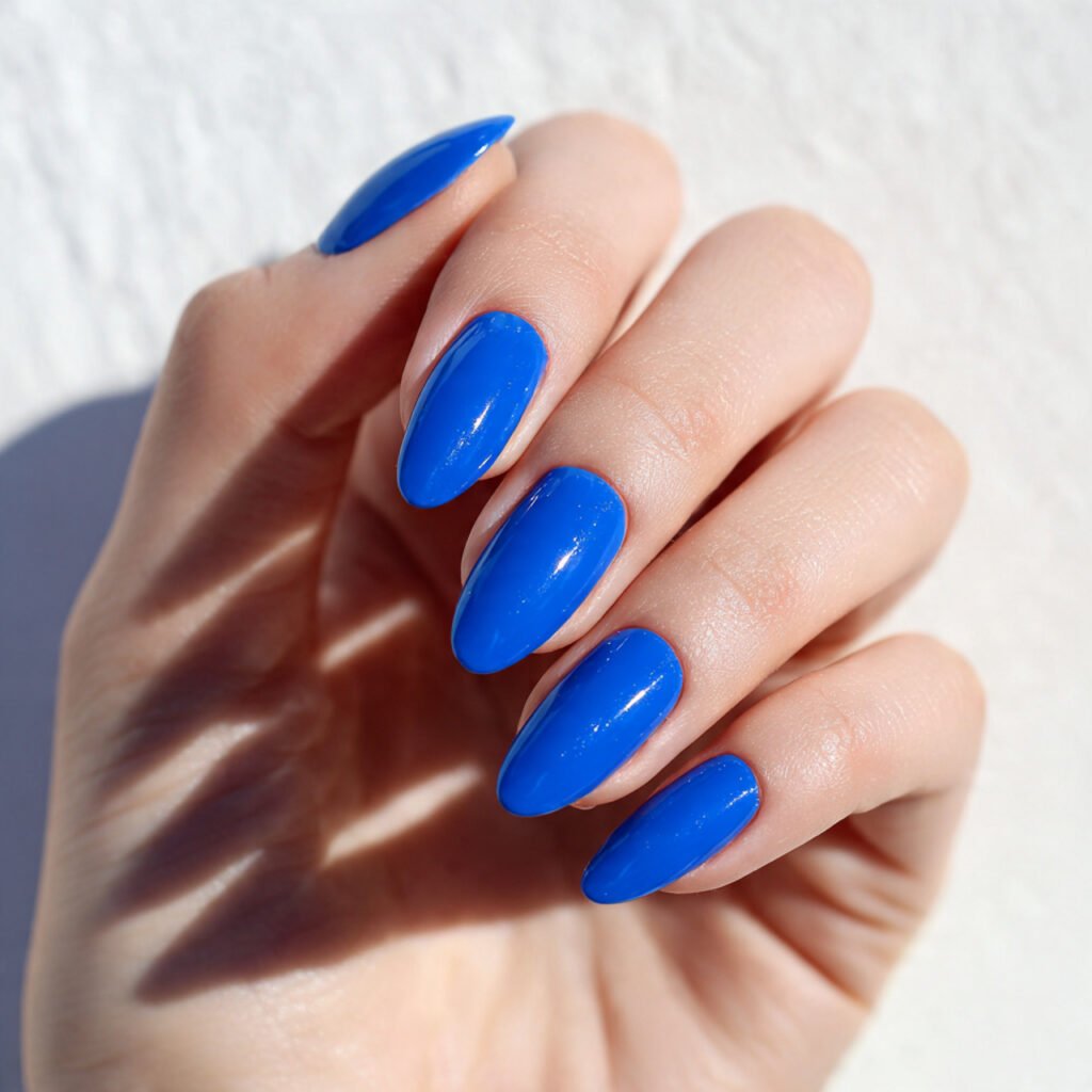 Electric Blue Nails