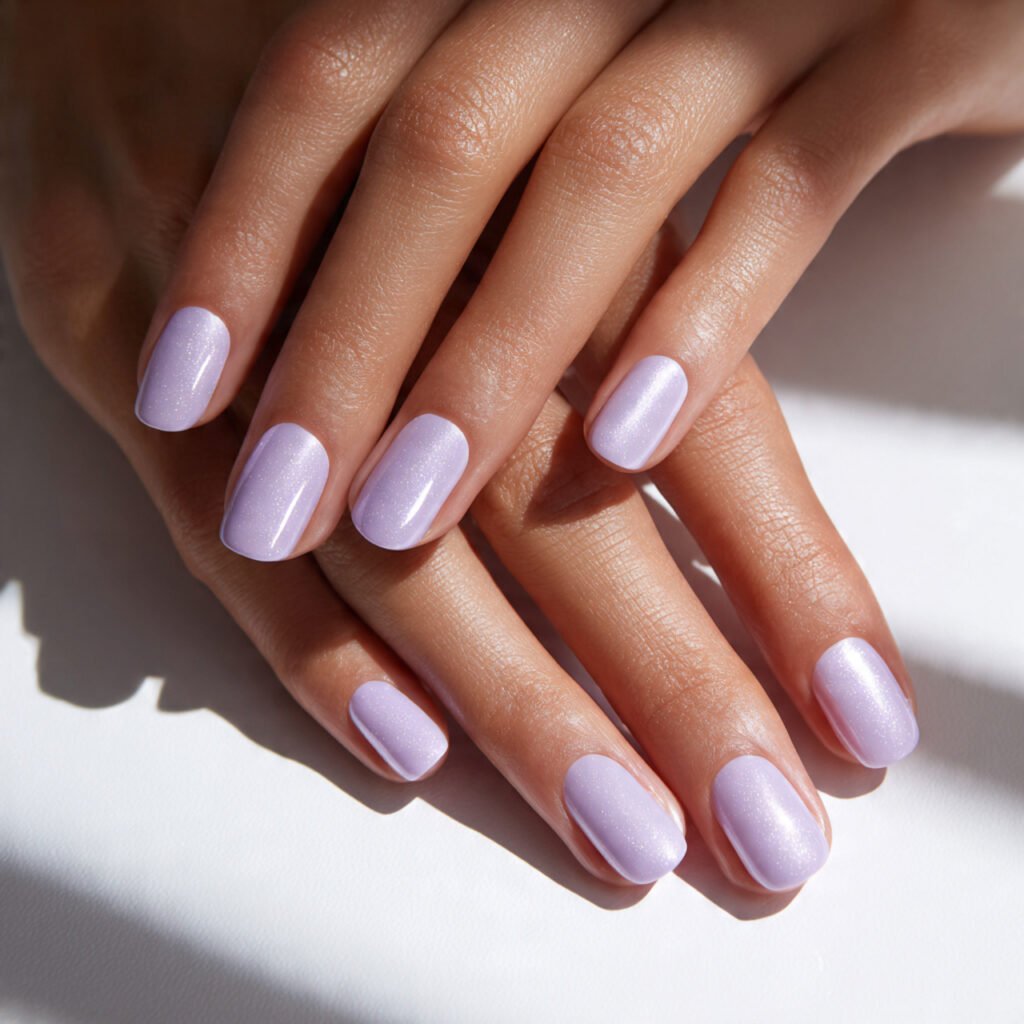 25 Awesome Summer Nails Square Designs That Make Every Outfit Better 9 Frosted Lilac Finish