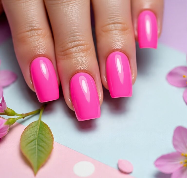 pink spring nails