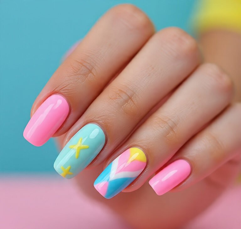 summer nails square