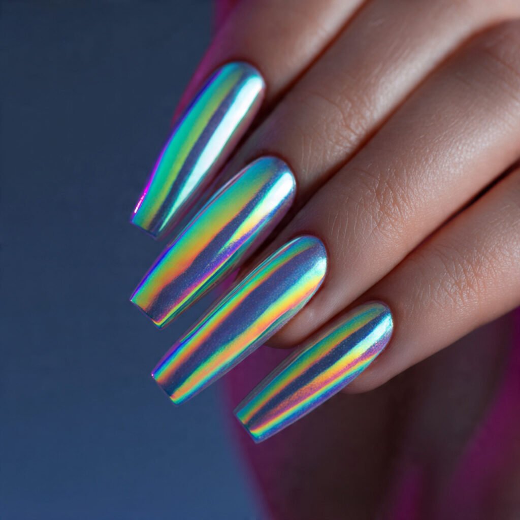 Holographic Foil Nail Ideas