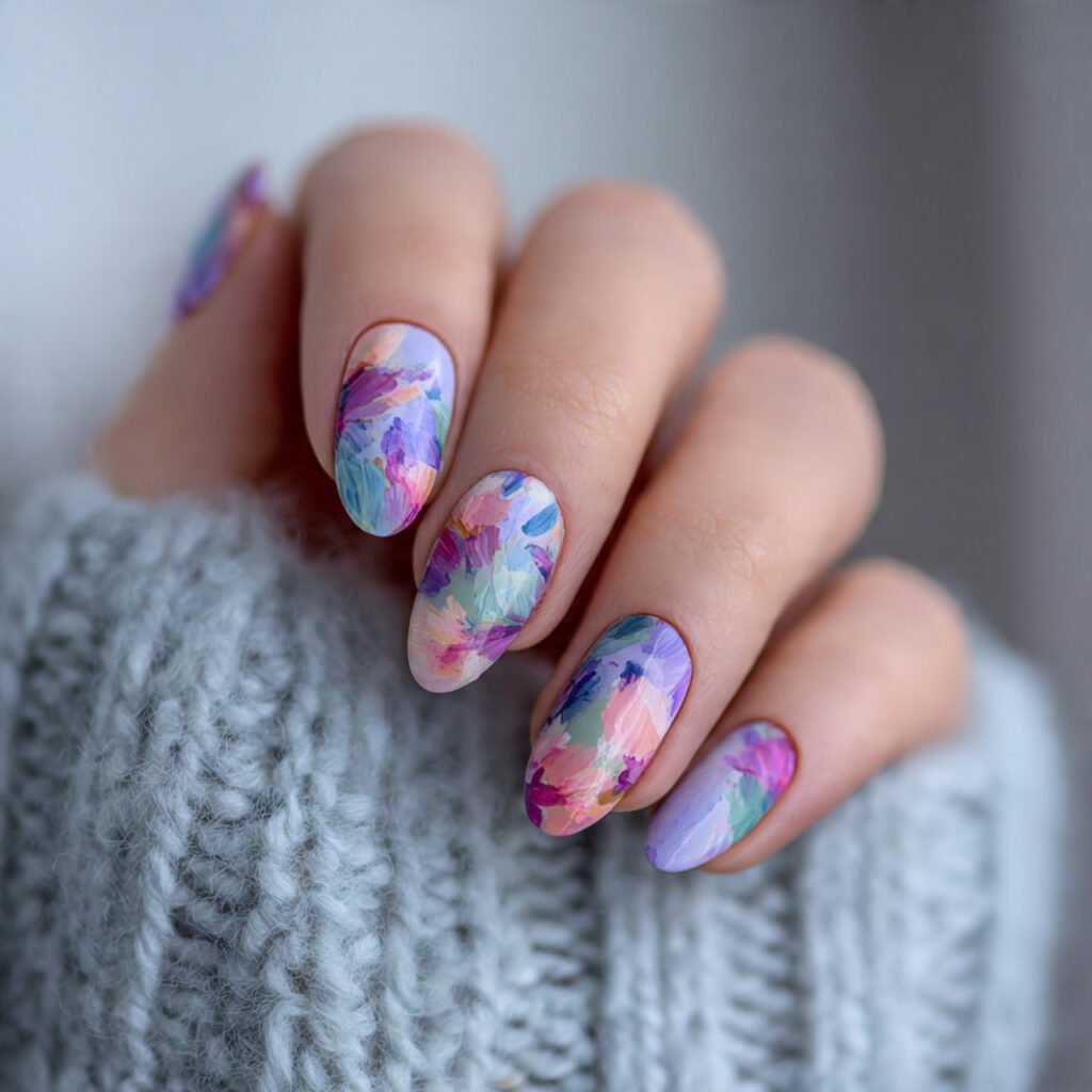 25 Spring Nails 2026 Ideas Flowers From Daisies to Dark Florals 16 Abstract Floral Nail Ideas for Spring 2026