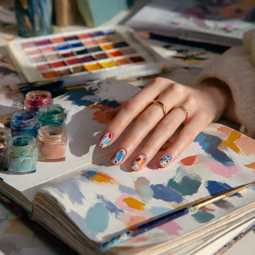 Abstract Gel Nail Ideas for Spring