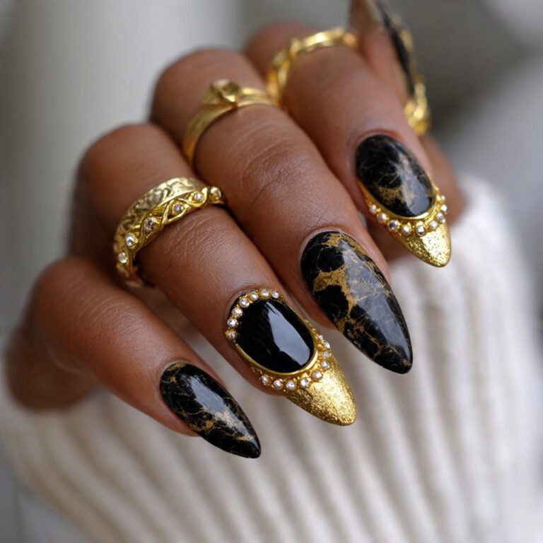 almond nail ideas for black women
