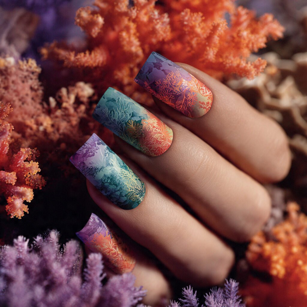 28 Top beach nail ideas: Stunning Designs for Summer 2026 29 Artistic Watercolor Reef Ideas