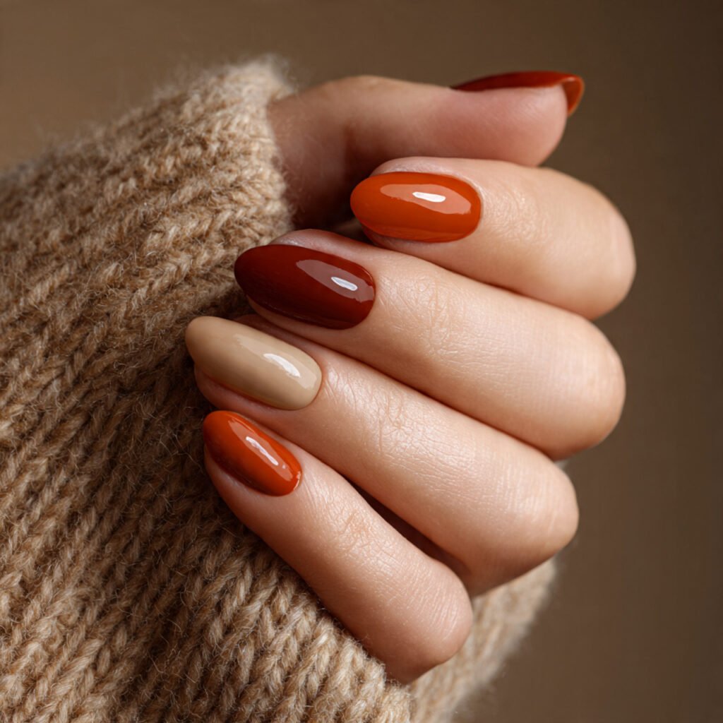 23 Square Nail Ideas You’ll Want to Copy This Season 20 Seasonal autumn tone palette