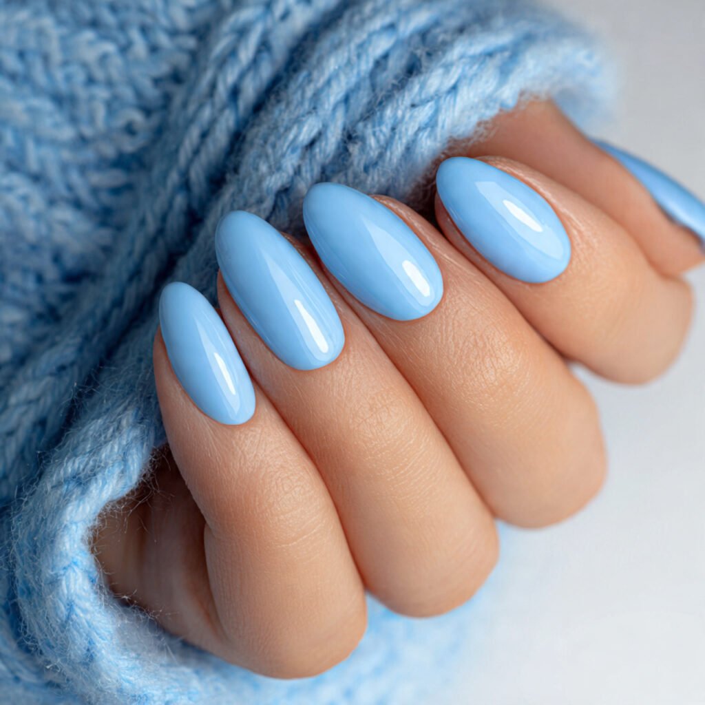 Baby Blue Nails