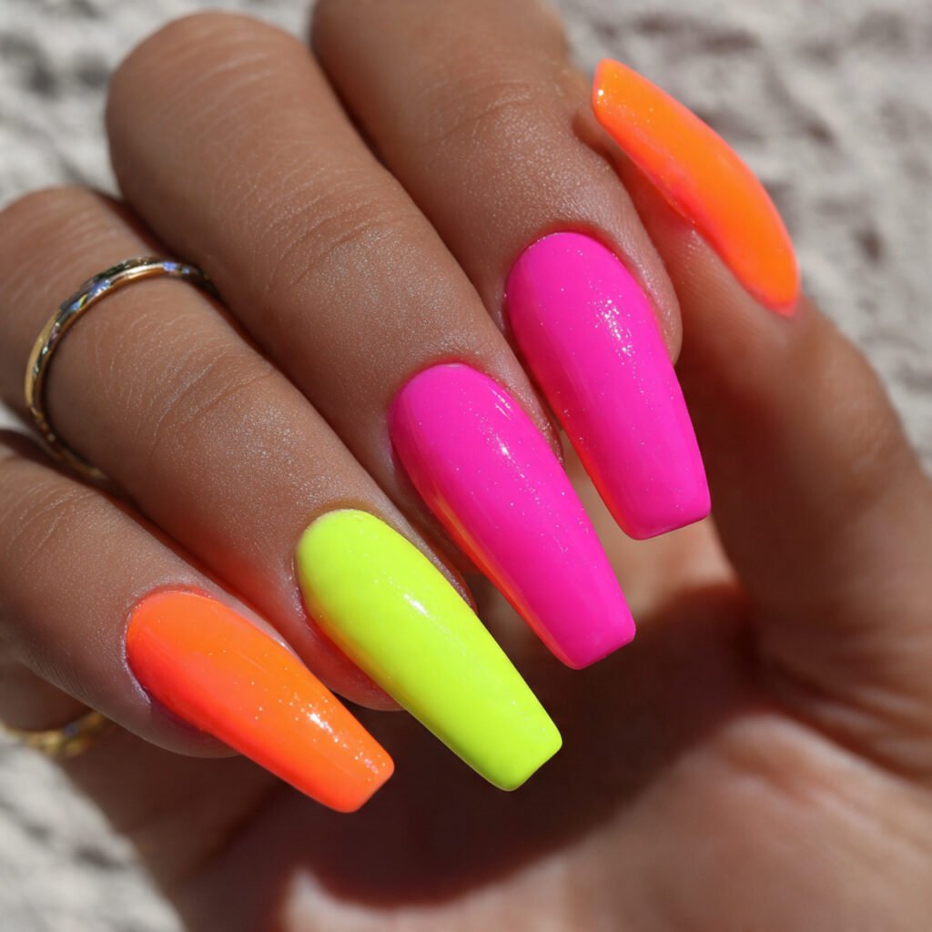 Bright Neon Nail Ideas