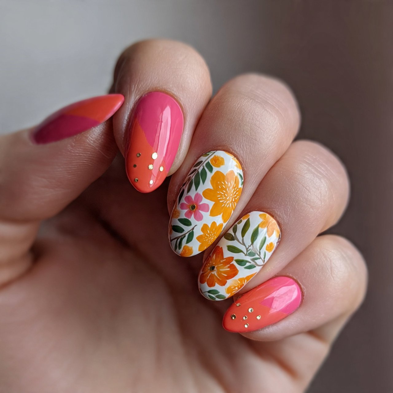 bright spring nails