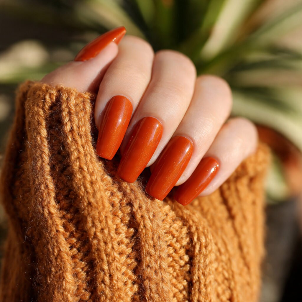 26 Stunning Fall Nail Ideas to Transform Your Look This Season 3 Burnt Orange Nail Ideas