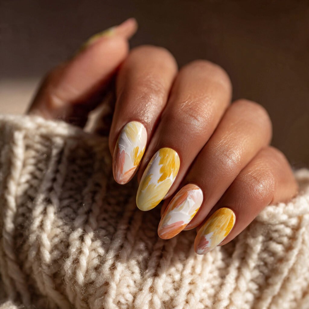 28 Fresh Butter Yellow Nail Ideas Every Nail Lover Needs to See 14 Butter Yellow Abstract Nail Ideas