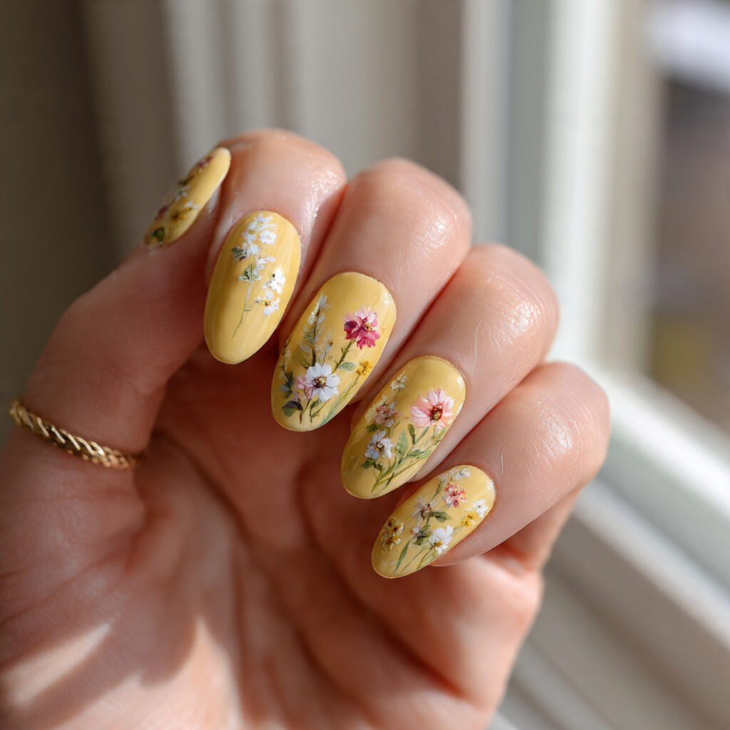 28 Fresh Butter Yellow Nail Ideas Every Nail Lover Needs to See 28 Butter Yellow Cottagecore Nail Ideas