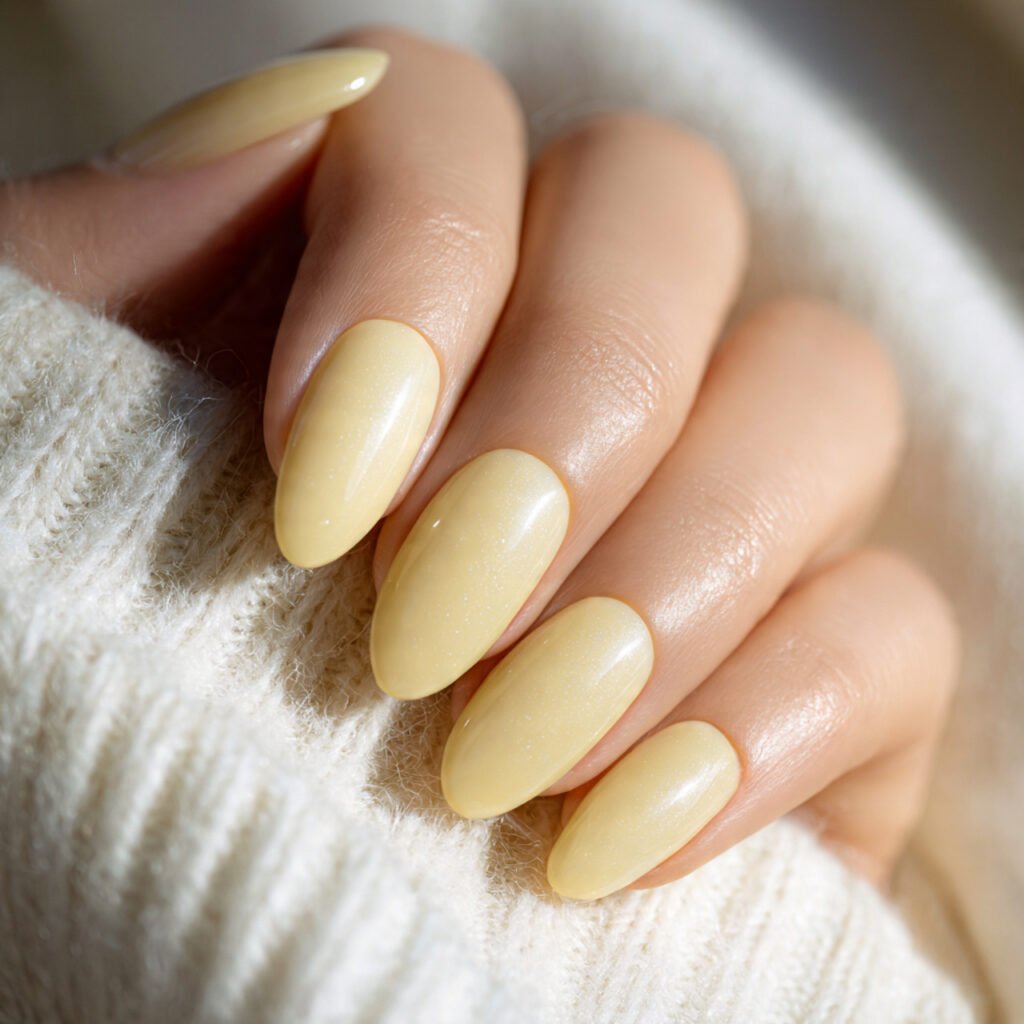 28 Fresh Butter Yellow Nail Ideas Every Nail Lover Needs to See 8 Butter Yellow Glazed Nail Ideas