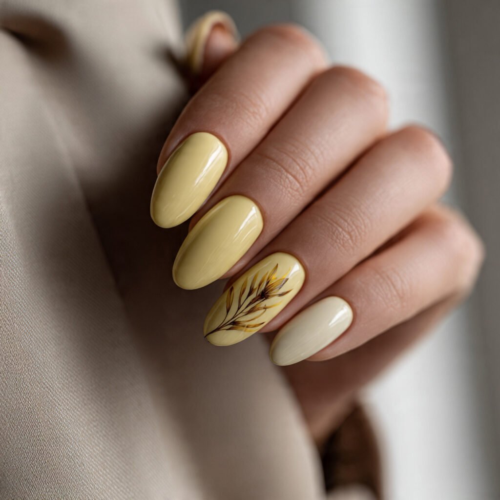 28 Fresh Butter Yellow Nail Ideas Every Nail Lover Needs to See 27 Butter Yellow Graphic Line Nail Ideas