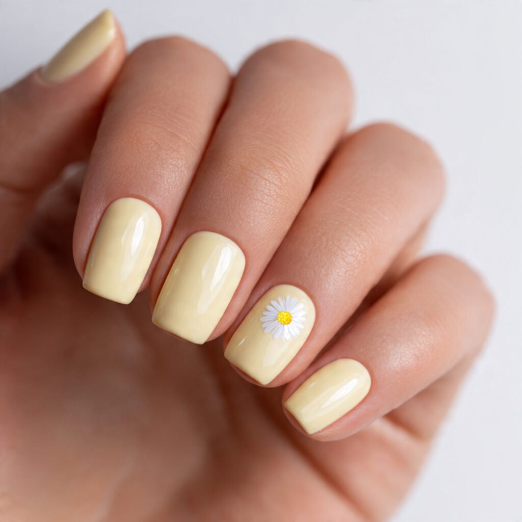 28 Fresh Butter Yellow Nail Ideas Every Nail Lover Needs to See 7 Butter Yellow Nail Ideas for Short Nails