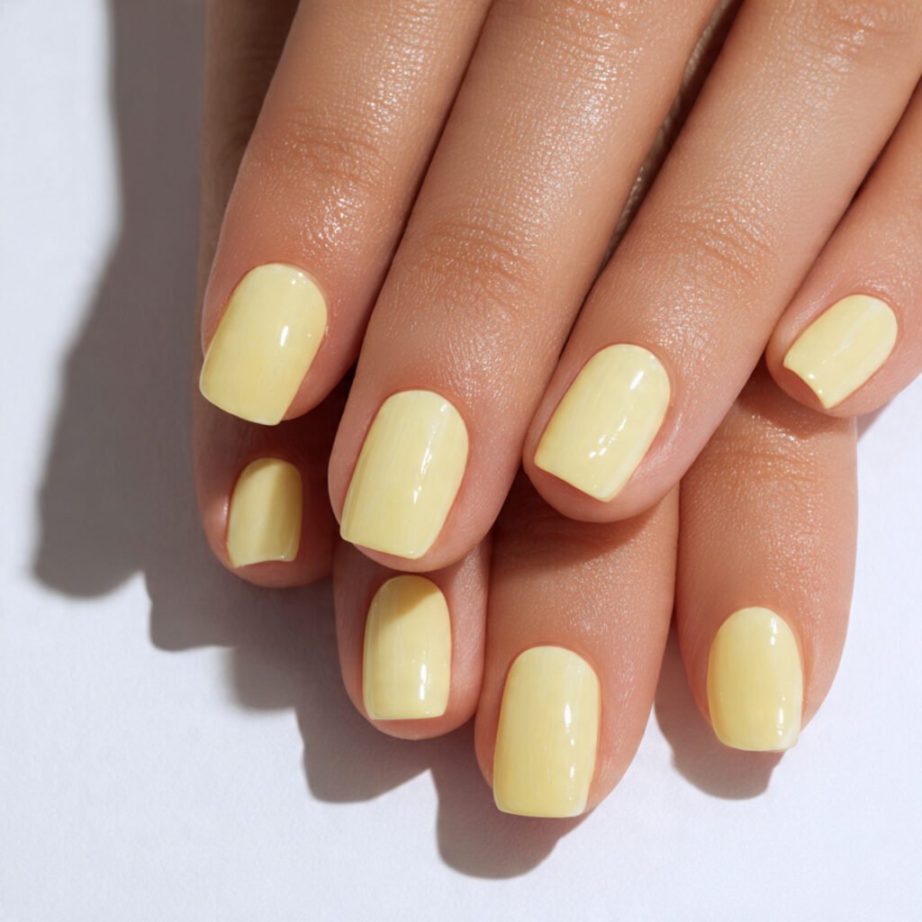 28 Fresh Butter Yellow Nail Ideas Every Nail Lover Needs to See 24 Butter Yellow Square Nail Ideas