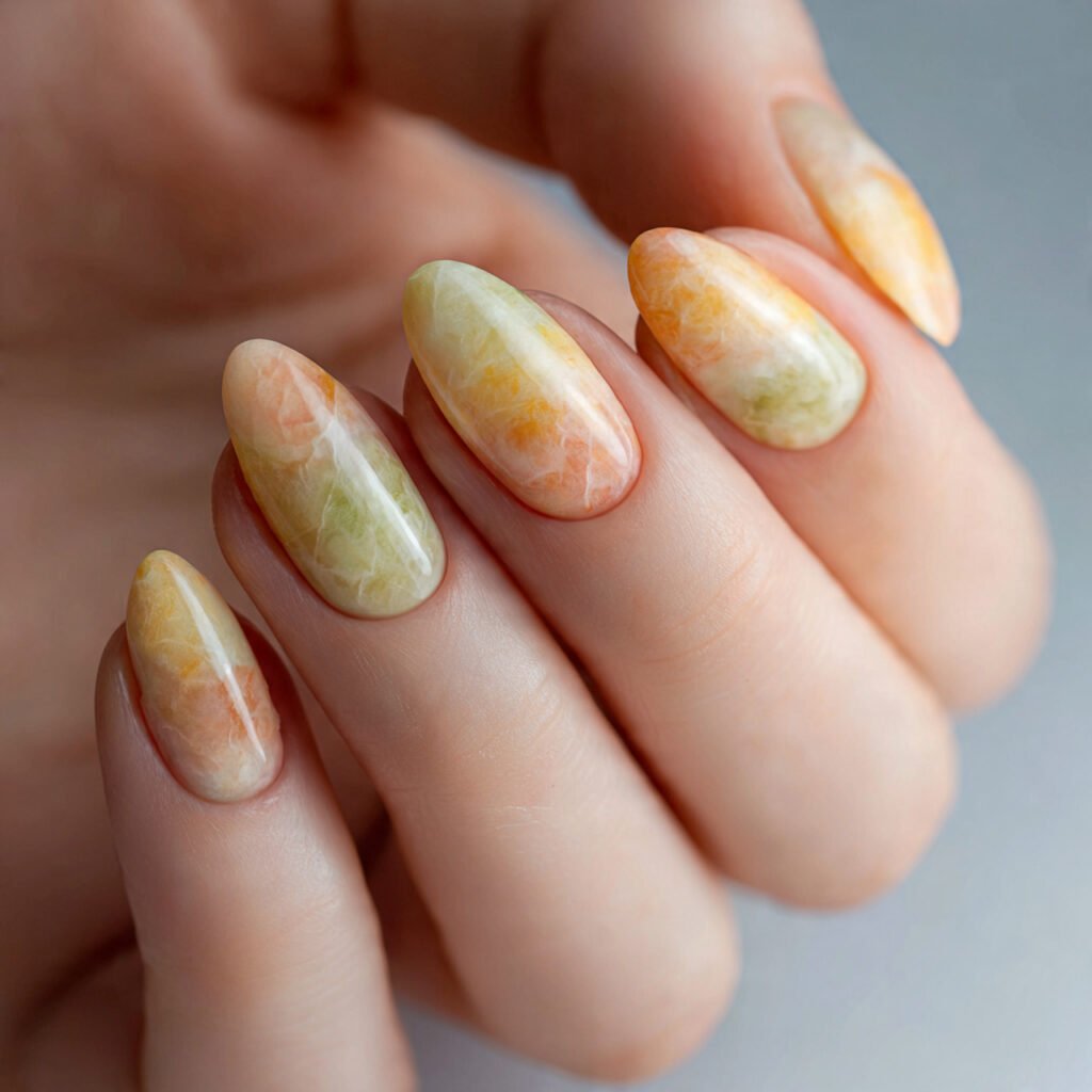 28 Fresh Butter Yellow Nail Ideas Every Nail Lover Needs to See 19 Butter Yellow Watercolor Nail Ideas
