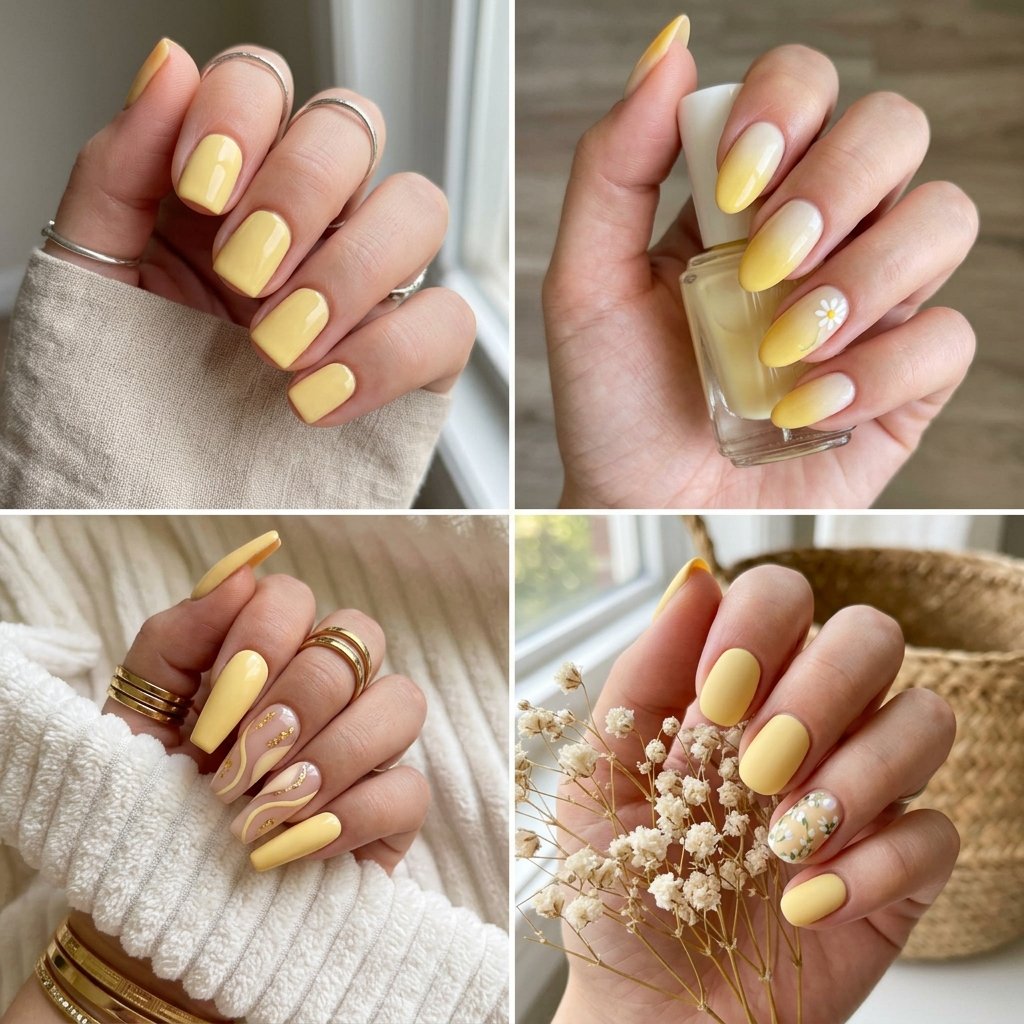 Best Butter Yellow Nail Ideas to Try This Season