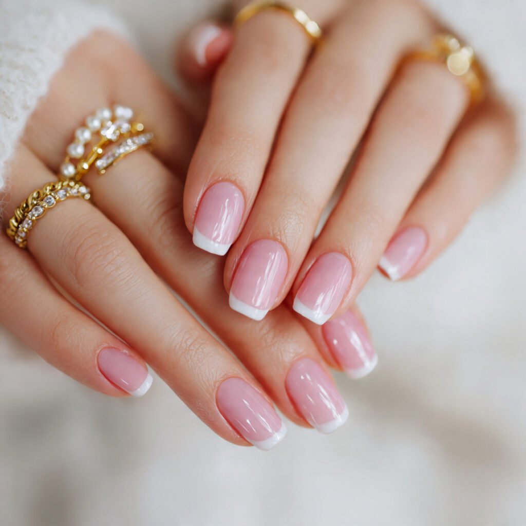 Classic Glossy French Tip Ideas