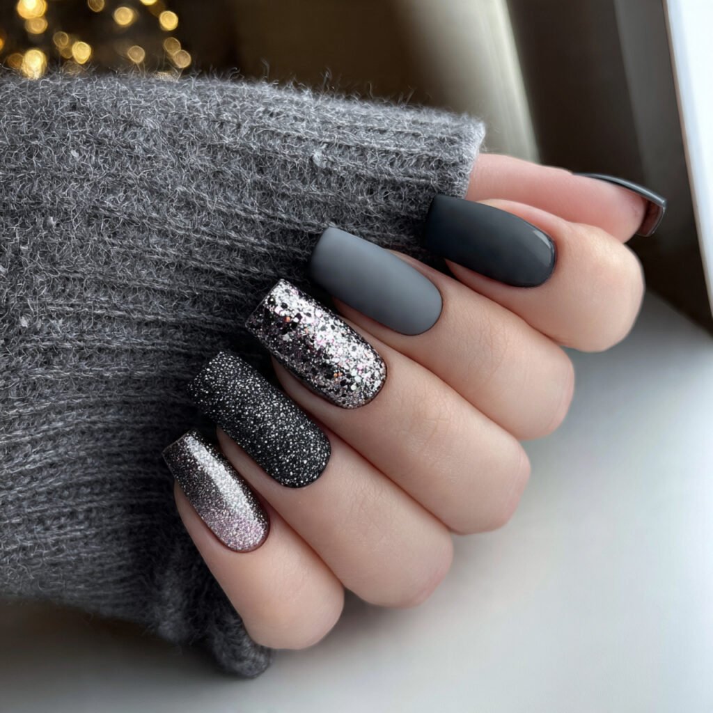 23 Square Nail Ideas You’ll Want to Copy This Season 16 Gloss and matte mix style
