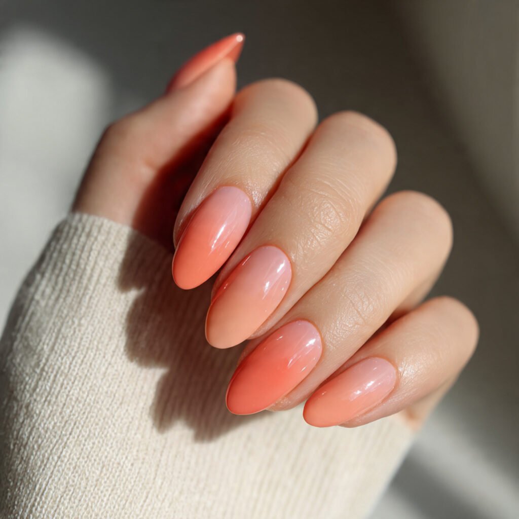 Coral and Peach Nail Ideas