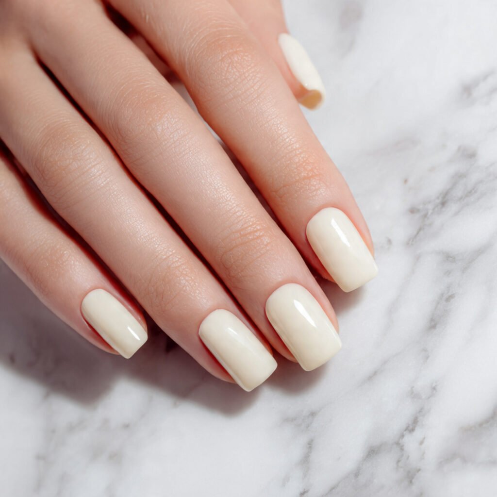 29 Best Easter Nail Ideas for a Fresh Spring Look 20 Creamy vanilla solid color