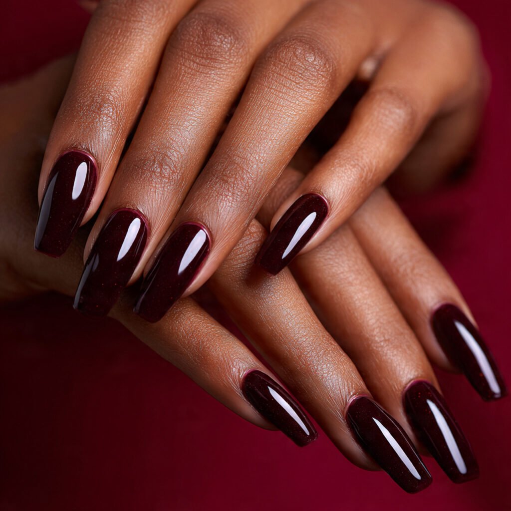 29 Fall Nail Ideas for Black Women From Burgundy to Gold Chrome 25 Dark Berry Nail Ideas