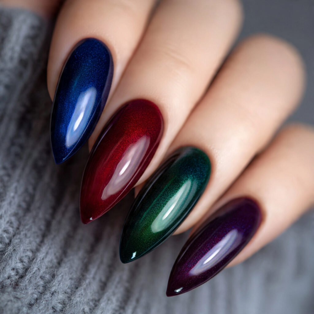 26 Stunning Fall Nail Ideas to Transform Your Look This Season 14 Deep Jewel Tone Nail Ideas