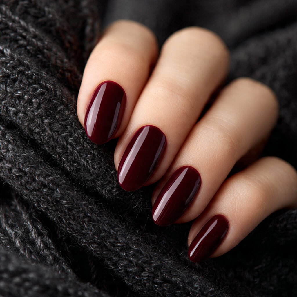 Deep Plum Nails