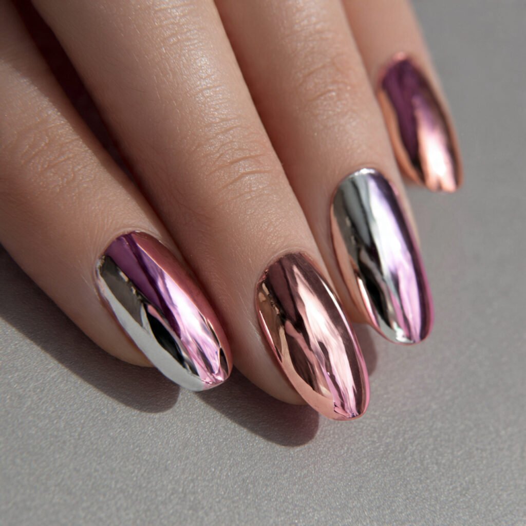 Dual Chrome Nails