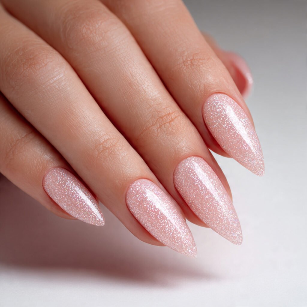 23 Square Nail Ideas You’ll Want to Copy This Season 9 Glitter dust sparkle finish