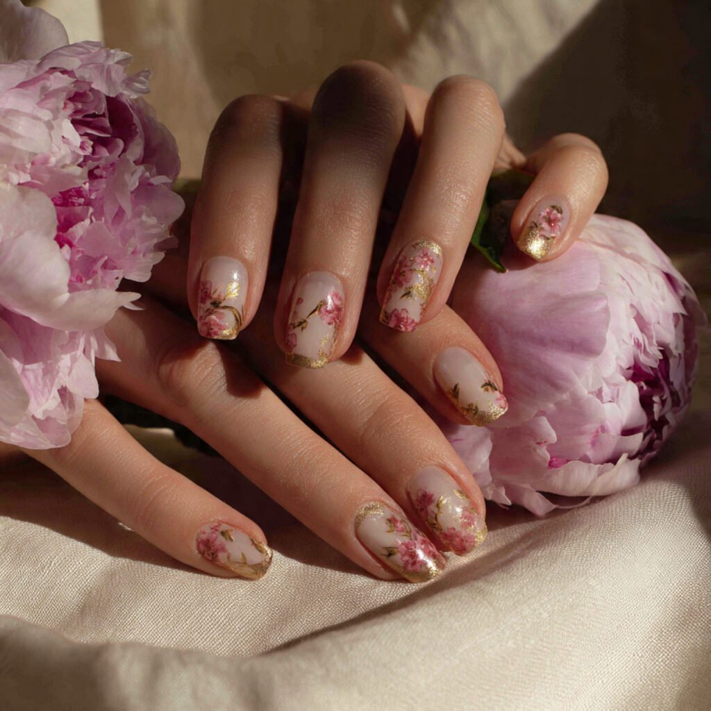Floral Gel Nail Ideas for Spring
