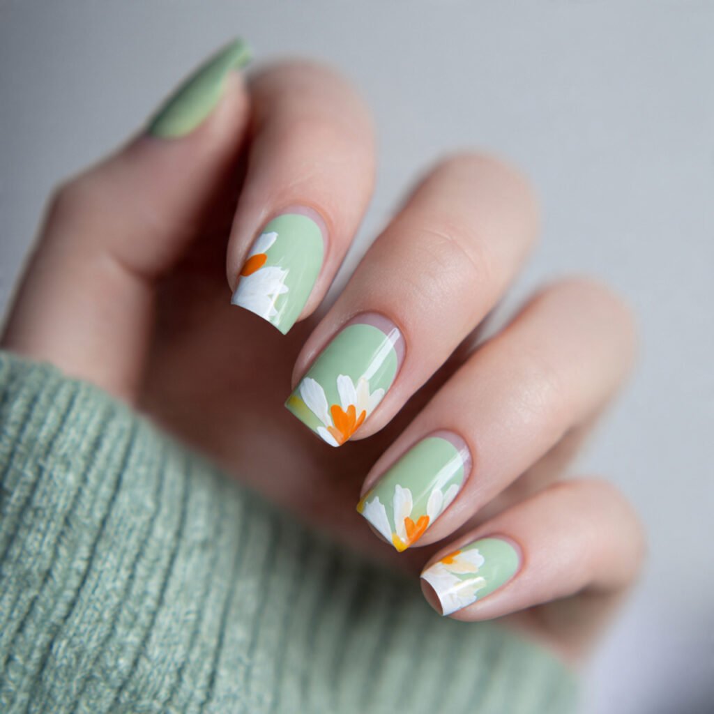 25 Spring Nails 2026 Ideas Flowers From Daisies to Dark Florals 25 Floral Negative Space Nail Ideas for Spring 2026