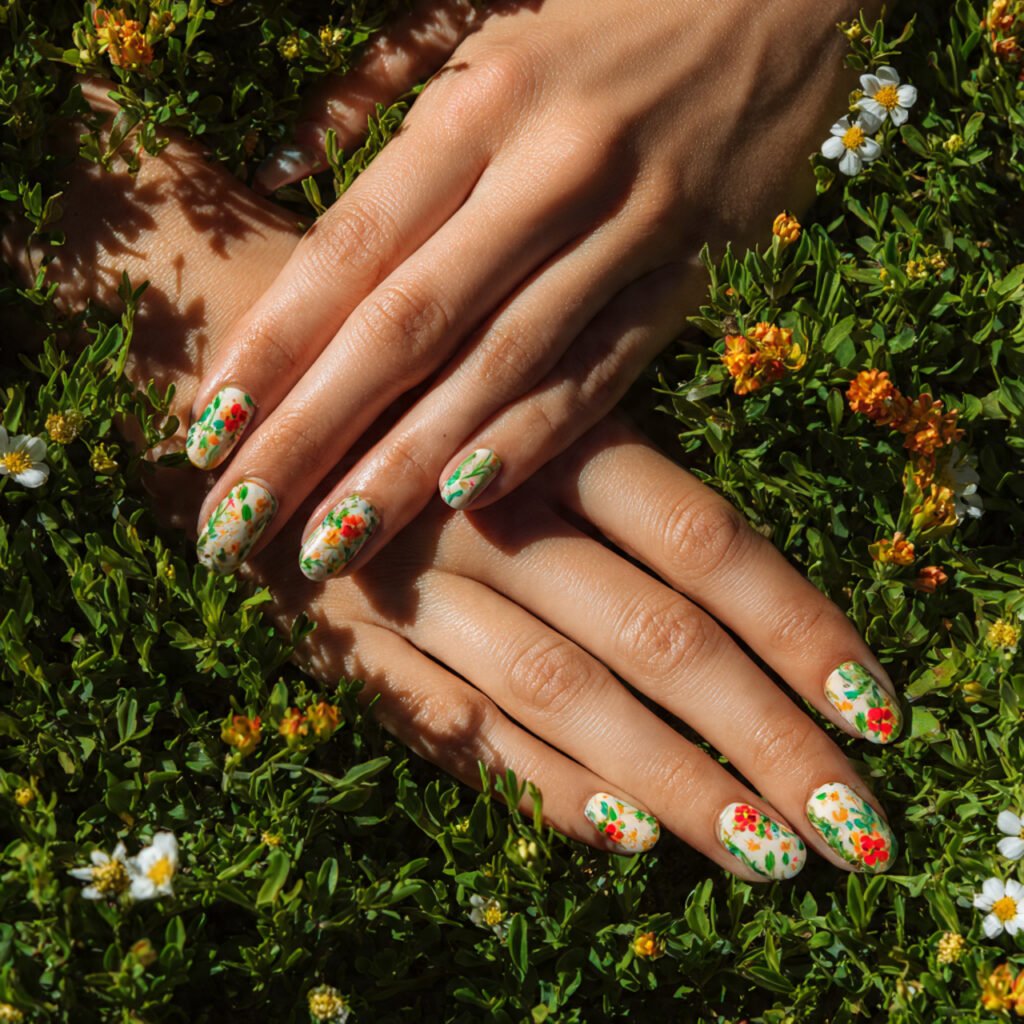 Garden Gel Nail Ideas for Spring