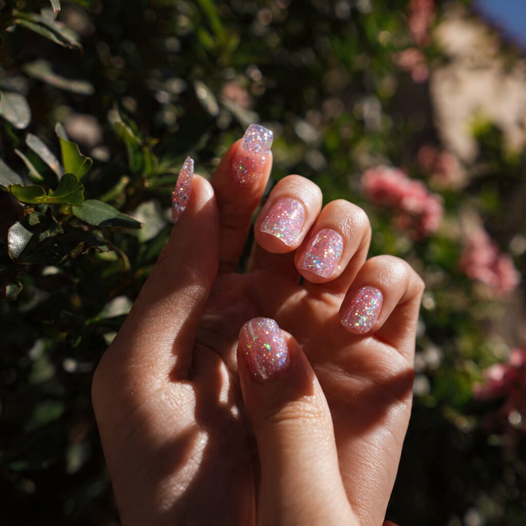 Glitter Gel Nail Ideas for Spring