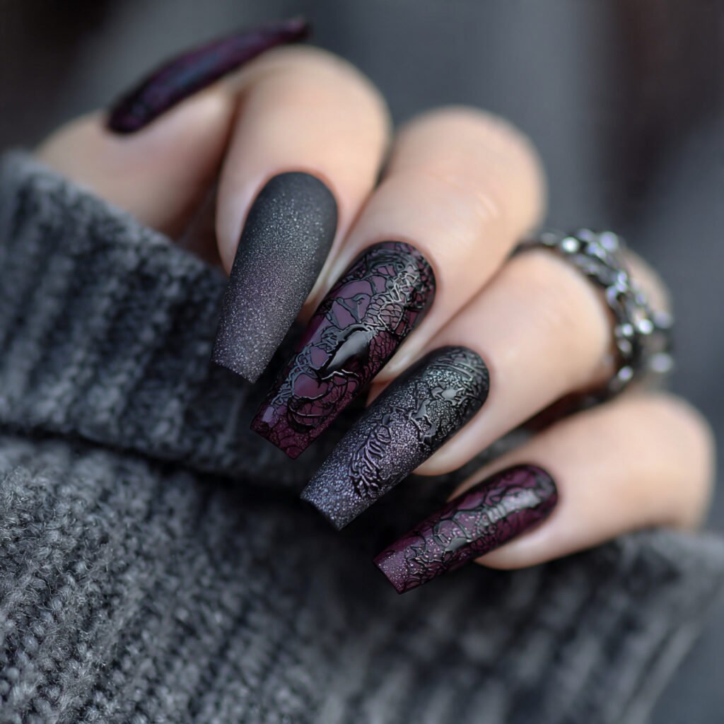 26 Stunning Fall Nail Ideas to Transform Your Look This Season 11 Gothic Fall Nail Ideas