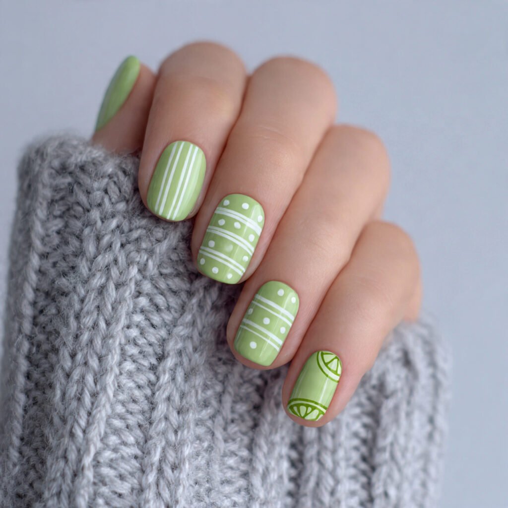 Honeydew Green Minimalist Lines