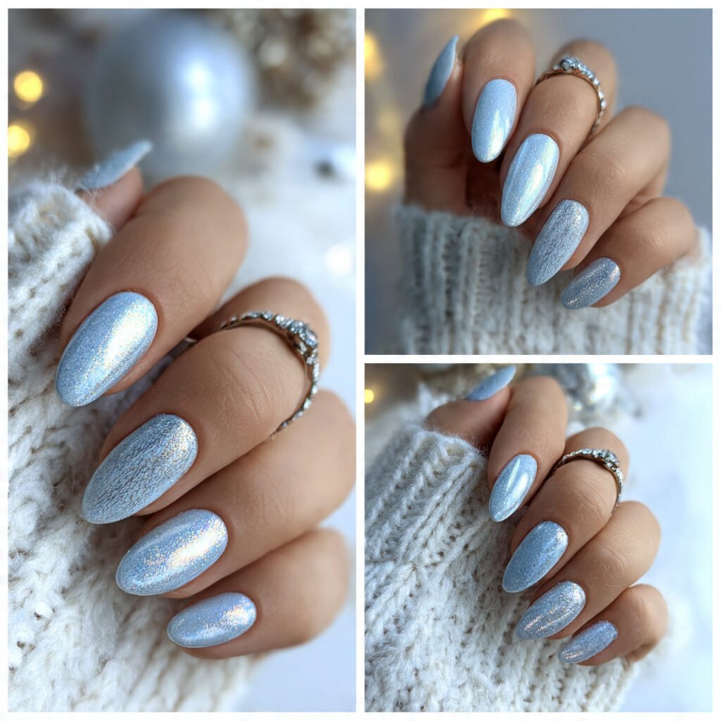 23 Square Nail Ideas You’ll Want to Copy This Season 22 Cozy winter frost look