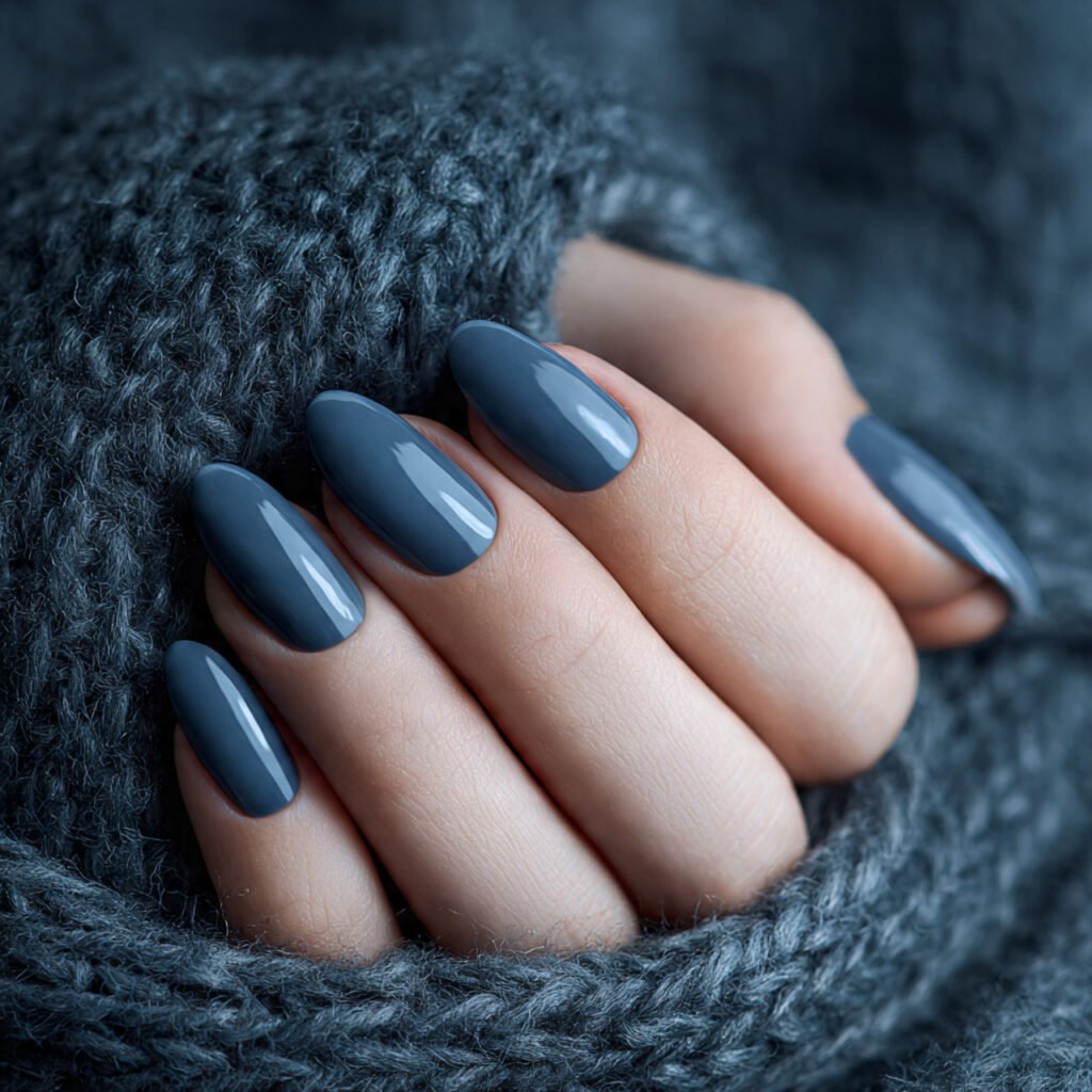 30 Best Dark Nail Ideas for Every Shade of Mysterious 23 Stormy Blue Grey Nails Ideas