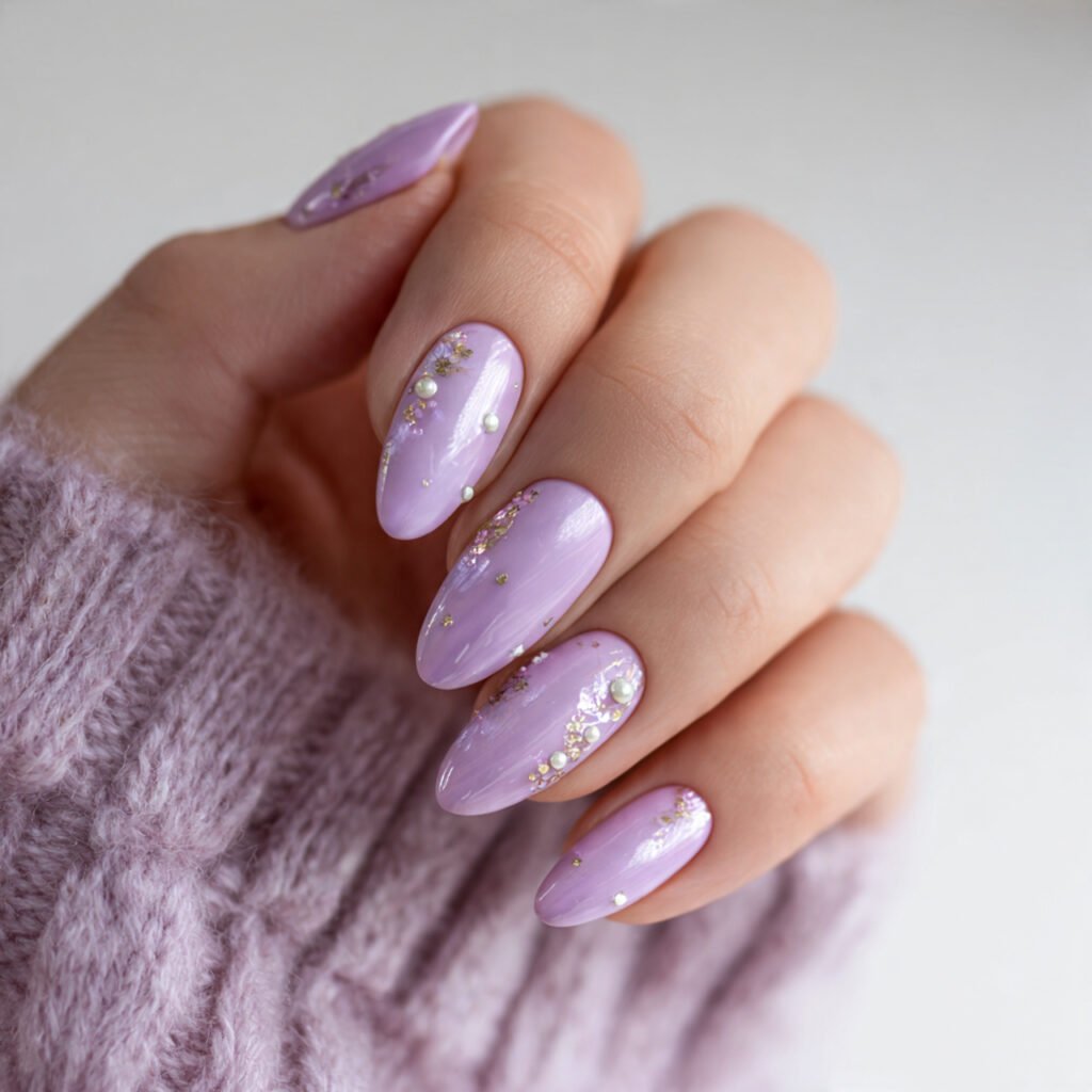 28 Easter Nail Ideas Spring Almond Looks You Will Obsess Over 5 Lavender Almond Nail Ideas