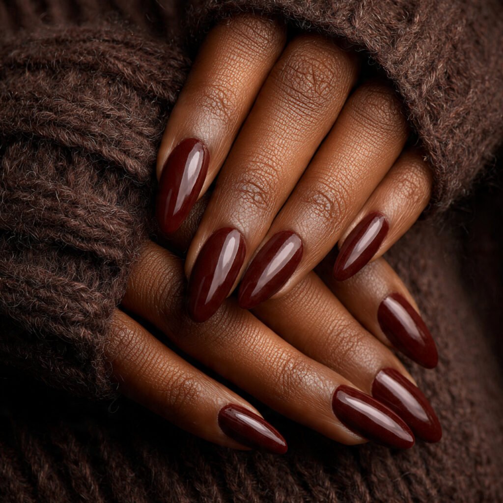 29 Fall Nail Ideas for Black Women From Burgundy to Gold Chrome 21 Mahogany Nail Ideas for Fall
