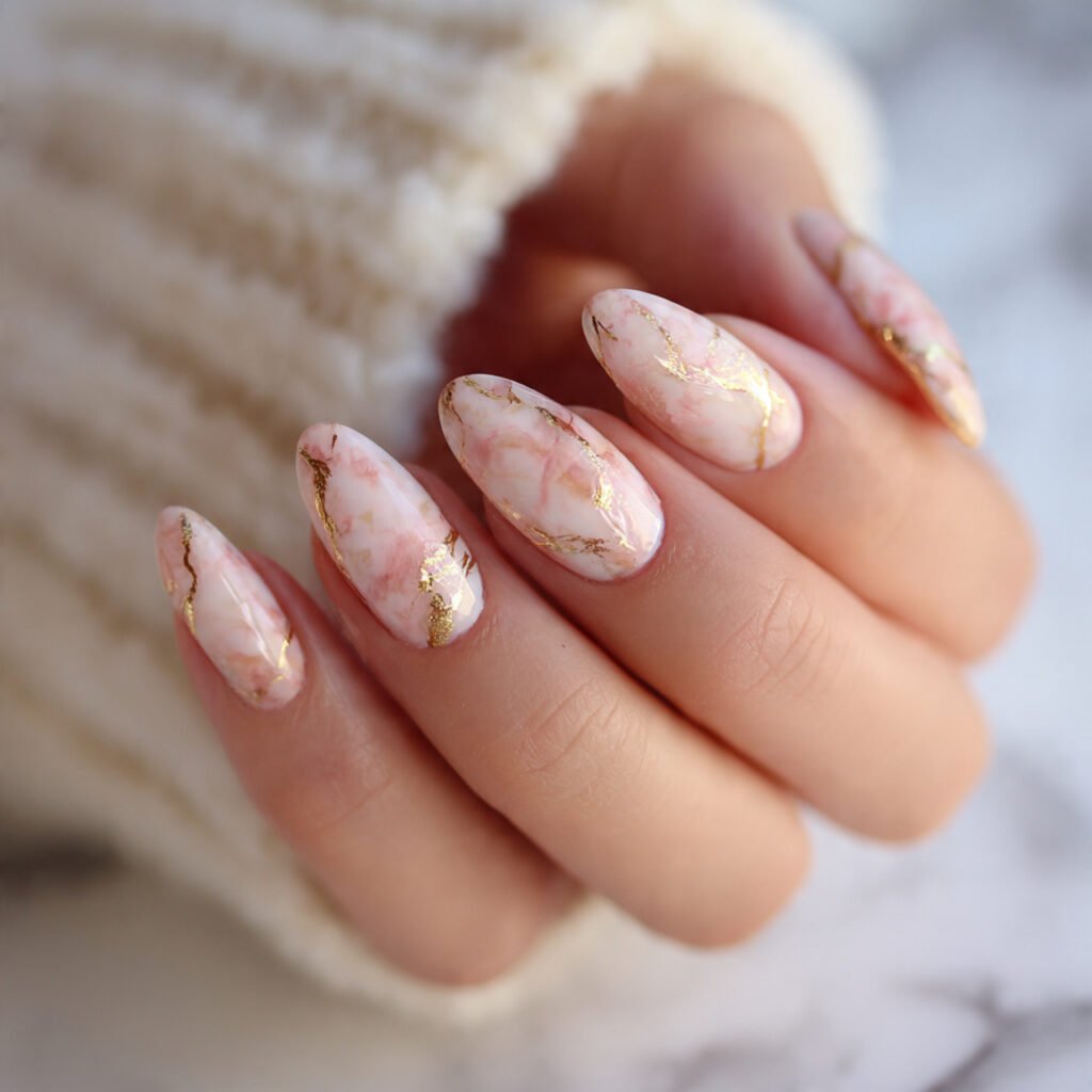 28 Easter Nail Ideas Spring Almond Looks You Will Obsess Over 17 Marble Almond Nail Ideas for Spring