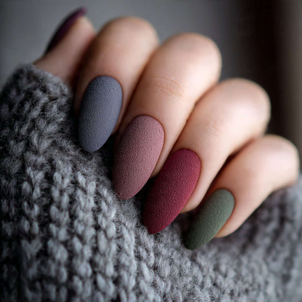 23 Square Nail Ideas You’ll Want to Copy This Season 15 Matte velvet finish look