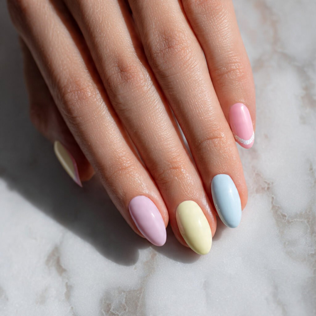 28 Easter Nail Ideas Spring Almond Looks You Will Obsess Over 14 Minimalist Almond Easter Nail Ideas