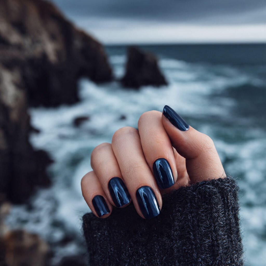 28 Top beach nail ideas: Stunning Designs for Summer 2026 7 Moody Deep Sea Navy Ideas