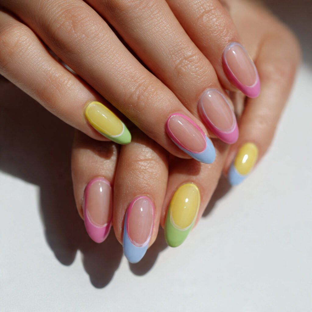 28 Easter Nail Ideas Spring Almond Looks You Will Obsess Over 16 Negative Space Almond Easter Nail Ideas