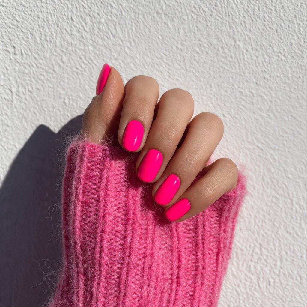 Neon Pink Spring Nail Ideas